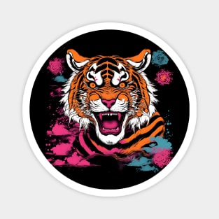 Asian Horror Tiger Art Magnet